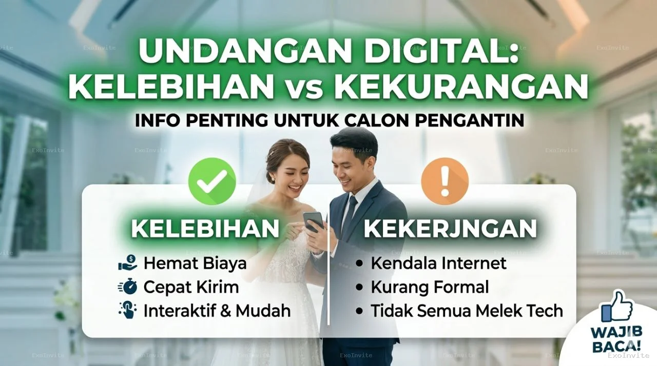 Kelebihan dan Kekurangan Undangan Digital yang Wajib Diketahui Calon Pengantin